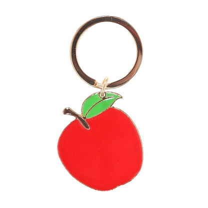 Something Different Best Teacher Apple Keyring (One Size) (Red/Green)