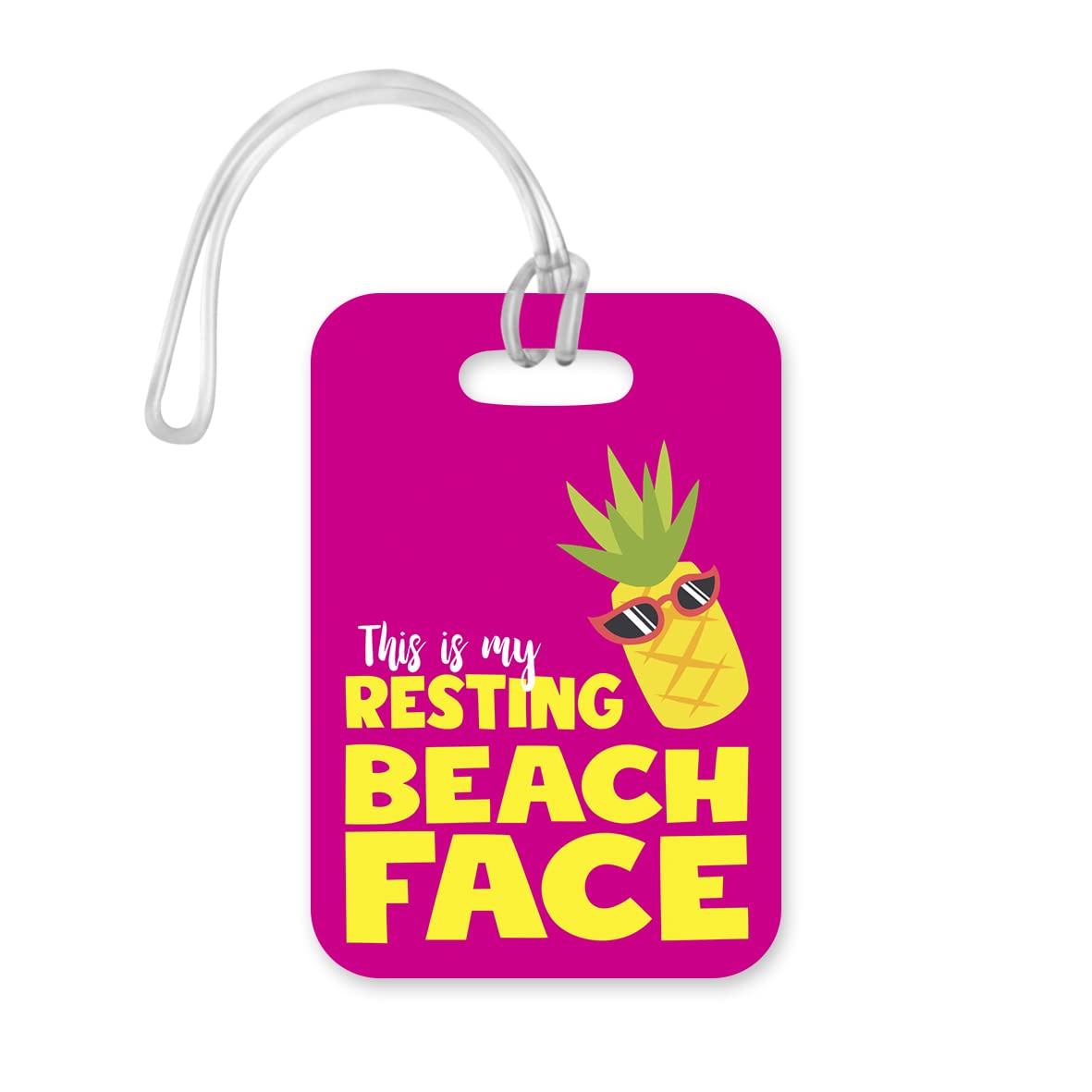 LT162 This is My Resting Beach Face Novelty Funny Unique Designer Gift Glossy Plastic Suitcase Luggage Tag