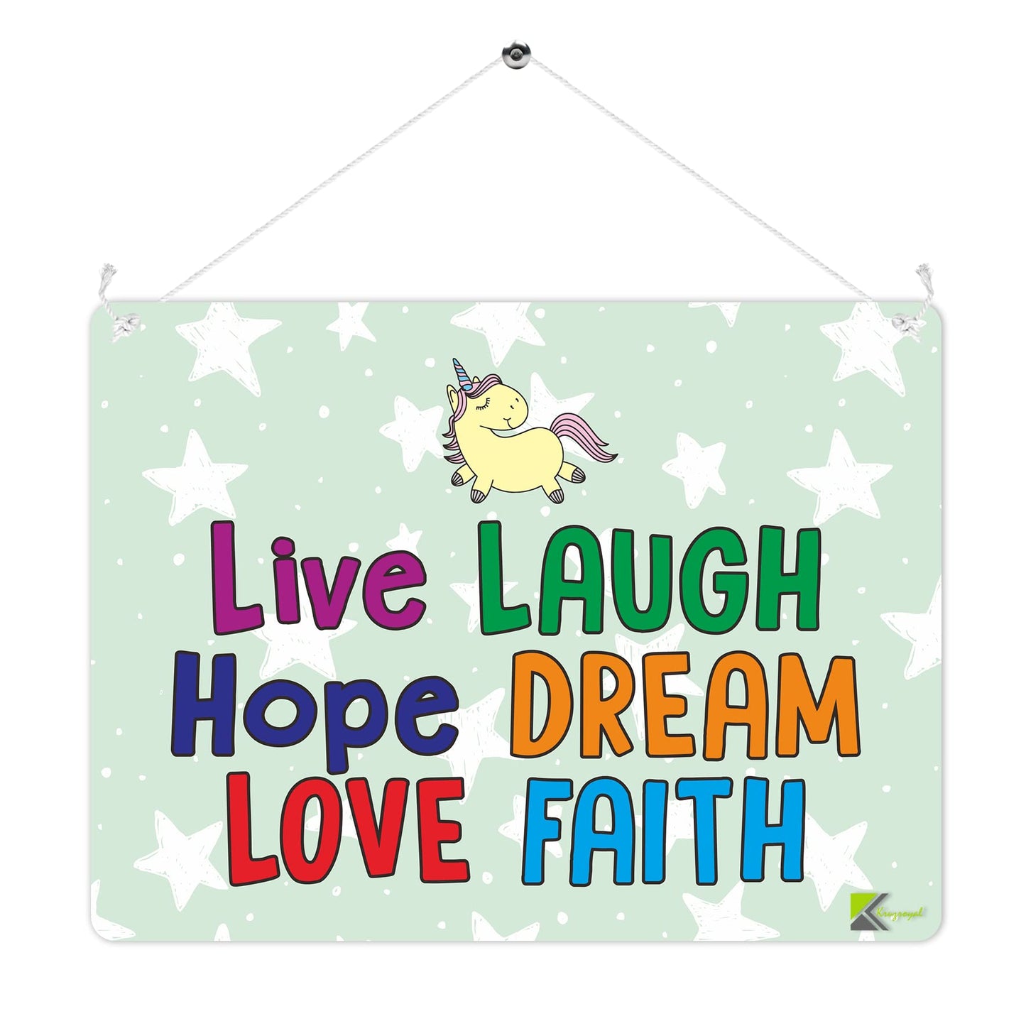 MP254 Live Laugh Hope Dream Love Faith Funny Novelty Retro Vintage Metal Wall Sign Plaque 20cm x 15cm