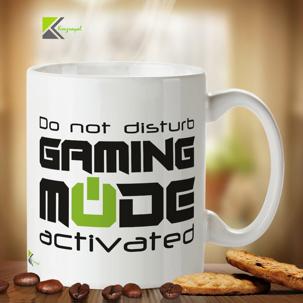 Kruzroyal DZ394 Do not Disturb - Gaming Mode Activated Funny Novelty Great Gift Idea Coffee Tea Mug
