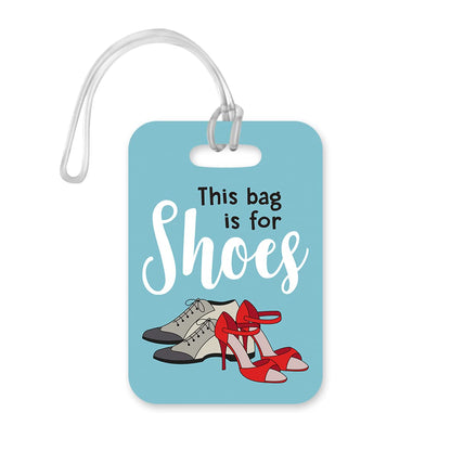 LT003 This Bag is for Shoes Novelty Funny Unique Designer Gift Glossy Plastic Suitcase Luggage Tag