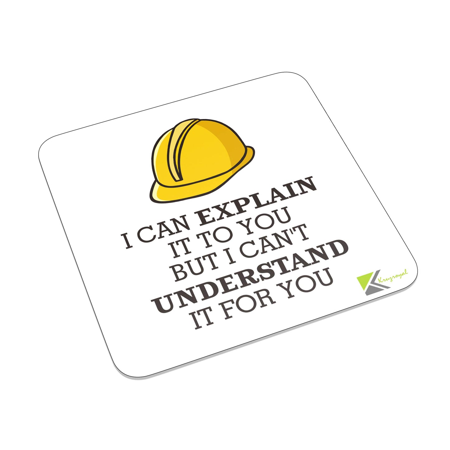 FM041 I can explain it to you but i can't understand it for you Novelty Funny Idea Glossy Metal Square Fridge Magnet