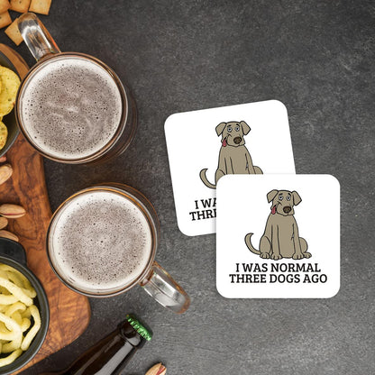 CS402 I was Normal Three Dogs ago Novelty Funny Coffee Tea Drink Gift Glossy MDF Wooden Coaster