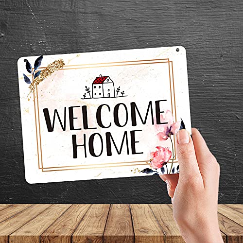 Kruzroyal MP411 Welcome Home Funny Novelty Retro Vintage Metal Wall Sign Plaque 20cm x 15cm
