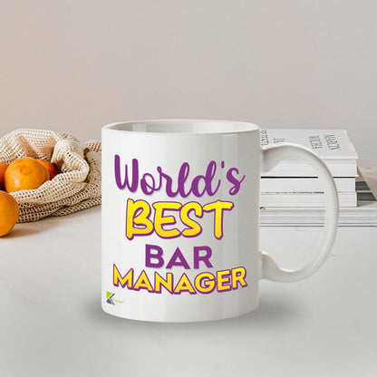 Kruzroyal DZ895 World's Best Bar Manager 11OZ Tea/Coffee Mug Cup - Unique Coffee Cup and Gift Ideas, Bar Manager's Mug