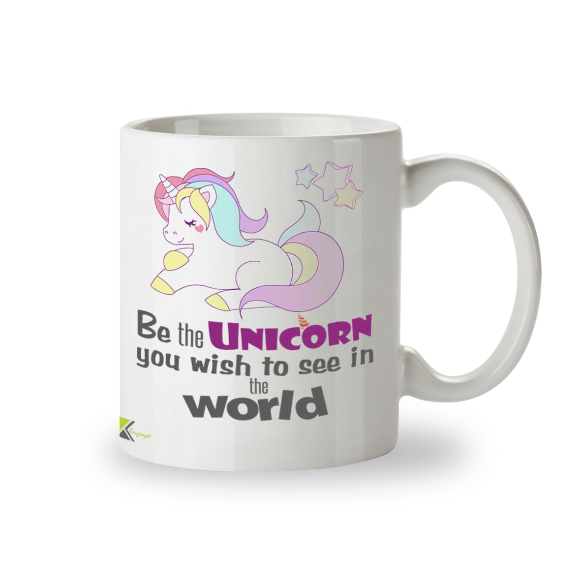 Kruzroyal Unicorn Mug, Be The Unicorn You Wish to See in The World, Funny Novelty Gift Tea Coffee Cup for Women Girls