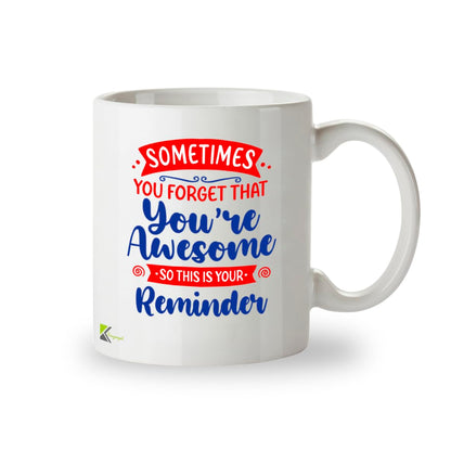 Kruzroyal You're Awesome Mug - Motivational Coffee Cup - Inspirational Appreciation Gift for Men, Women, Boss, Colleague - 11oz Ceramic - Thank You, Work Anniversary, Birthday Gift
