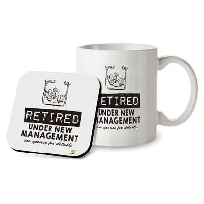 Kruzroyal SM008 Retired Under New Management, See Spouse for Details - Mug & Matching Coaster Set
