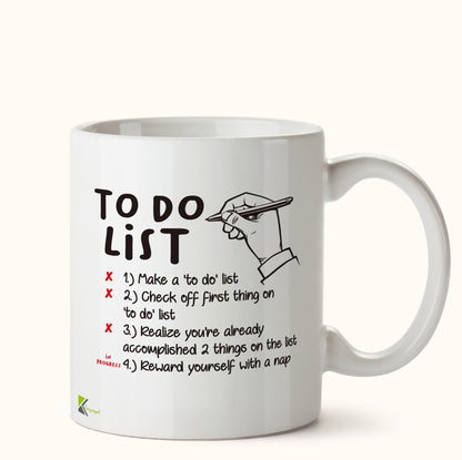 Kruzroyal DZ442 to Do List Funny Novelty Great Gift Idea Coffee Tea Mug