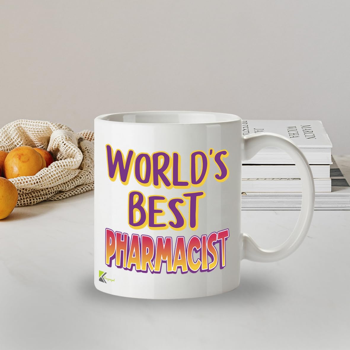 Kruzroyal DZ858 World's Best Pharmacist Mug 11oz - White Ceramic Cup for Chemist, Technician - Ideal Birthday, Retirement, Thank You Present
