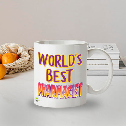 Kruzroyal DZ858 World's Best Pharmacist Mug 11oz - White Ceramic Cup for Chemist, Technician - Ideal Birthday, Retirement, Thank You Present