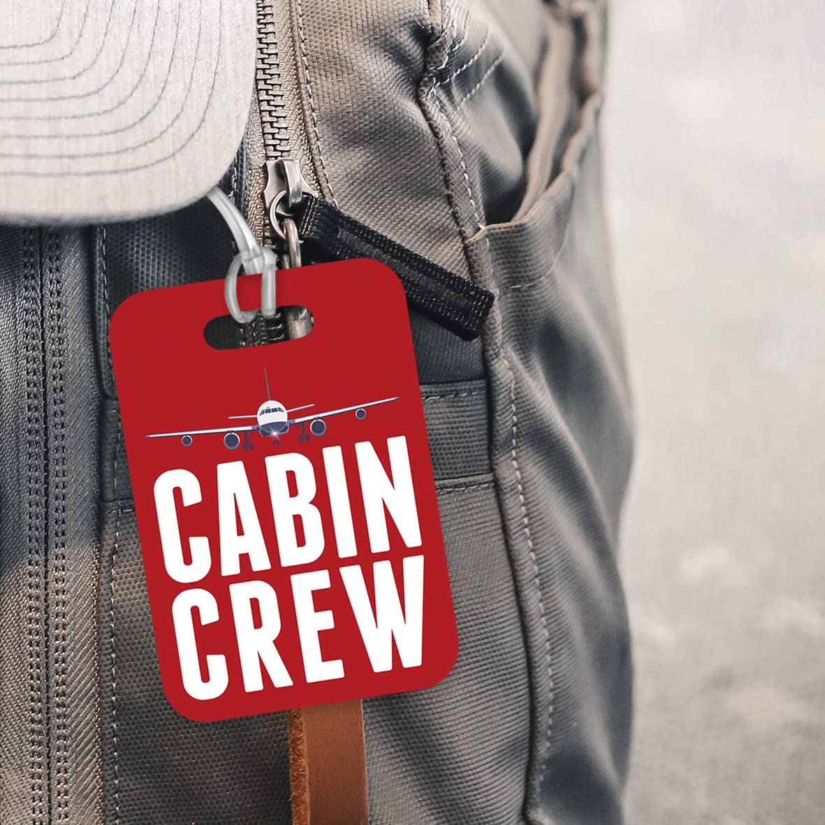 LT132 Cabin Crew Novelty Funny Unique Designer Gift Glossy Plastic Suitcase Luggage Tag