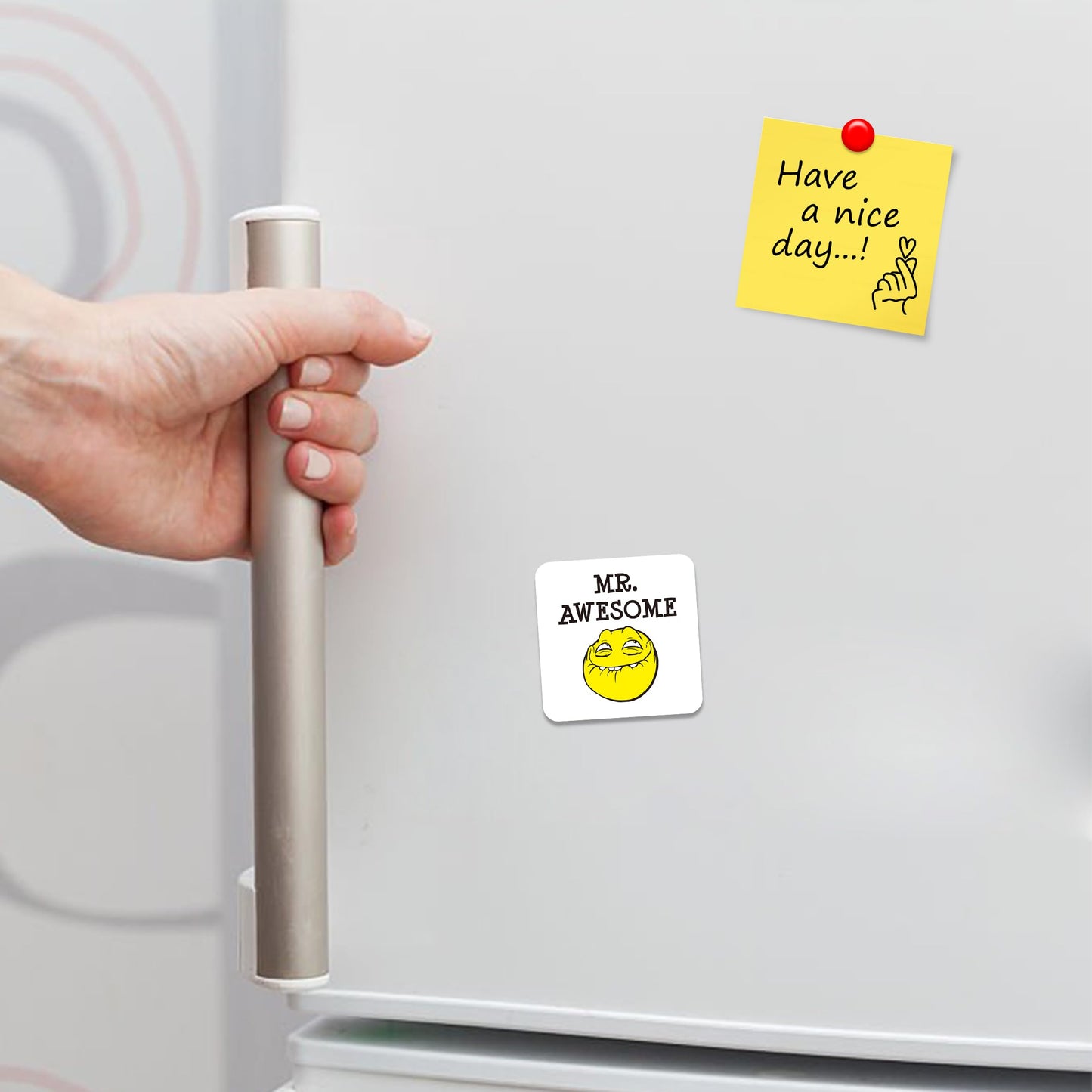FM024 Ireland Novelty Funny Idea Glossy Metal Square Fridge Magnet