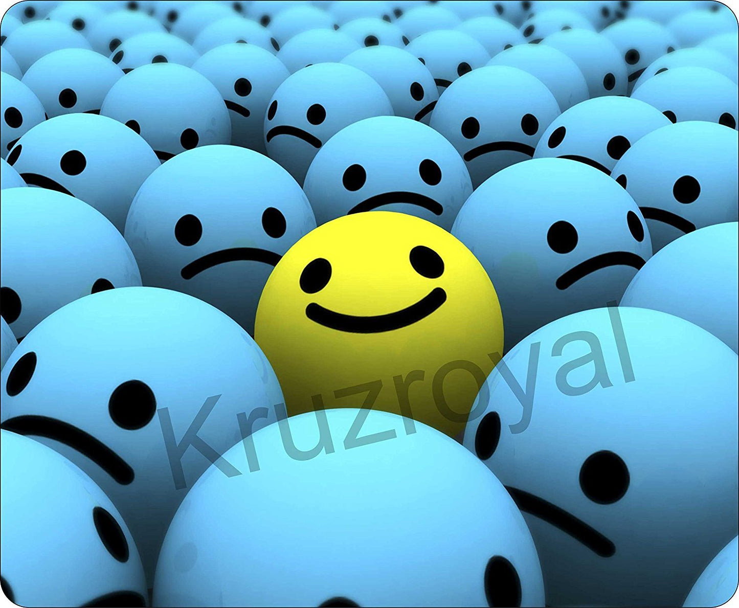 Smiley Emoji Face Emotions Mousemat / Pad Anti Slip Computer PC Mouse Mat