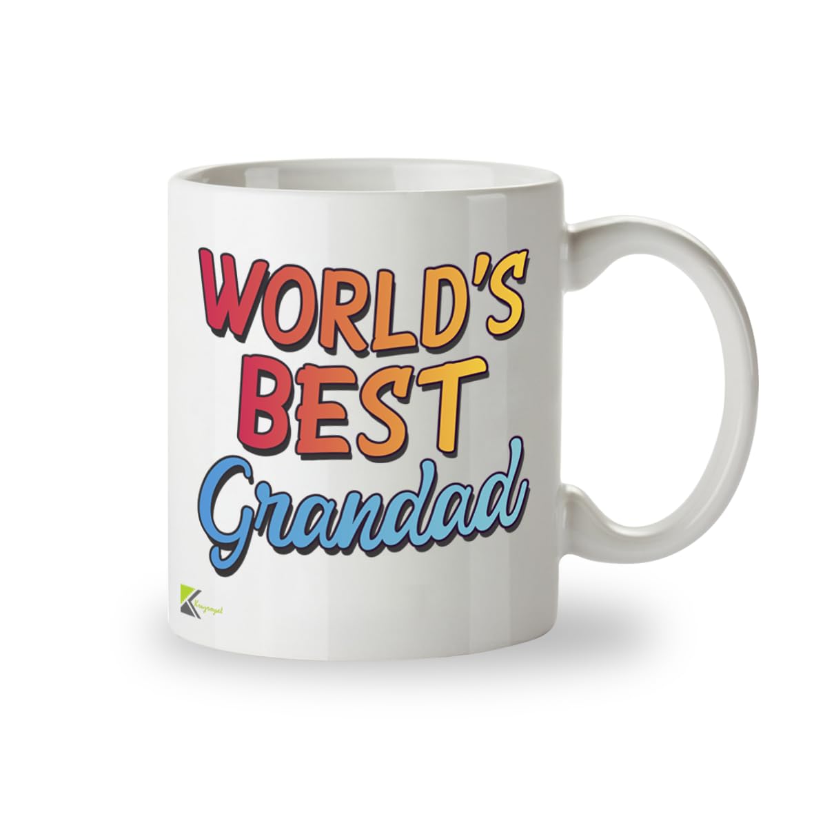 Kruzroyal DZ825 World's Best Grandad Mug 11oz - White Ceramic Coffee & Tea Cup for Grandpa, Gramps - Ideal Birthday or Father's Day Present for Him