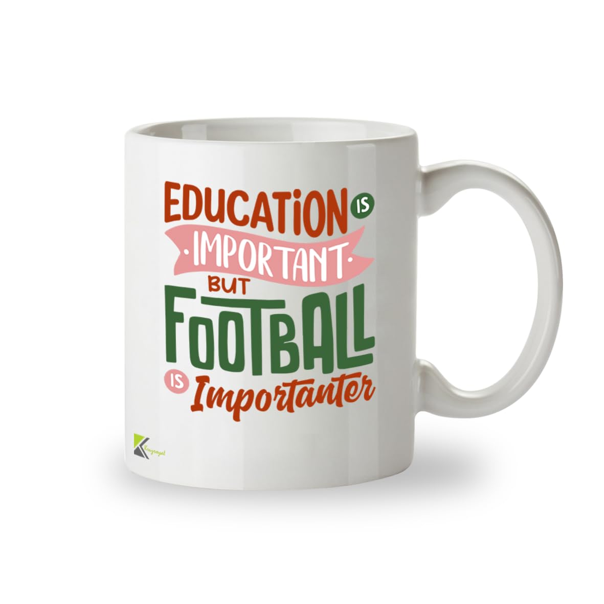 Kruzroyal Funny Football Mug | Football is Importanter | Football Gifts for Men Dad Son Him | Birthday Fathers Day Christmas 11oz