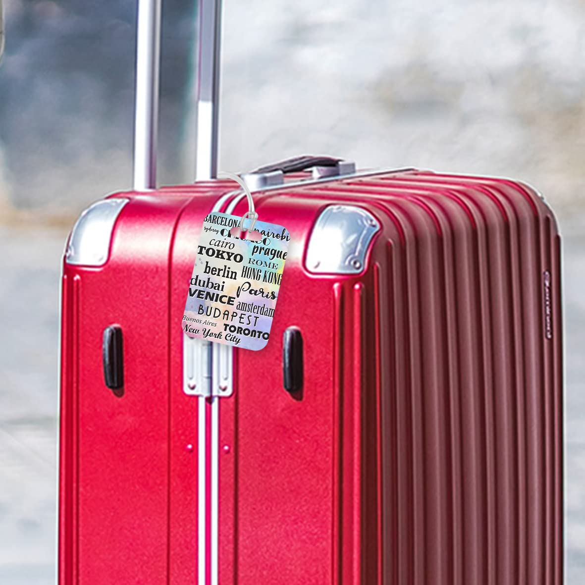 LT165 Traveller/Cities Countries Travelled Novelty Funny Unique Designer Gift Glossy Plastic Suitcase Luggage Tag