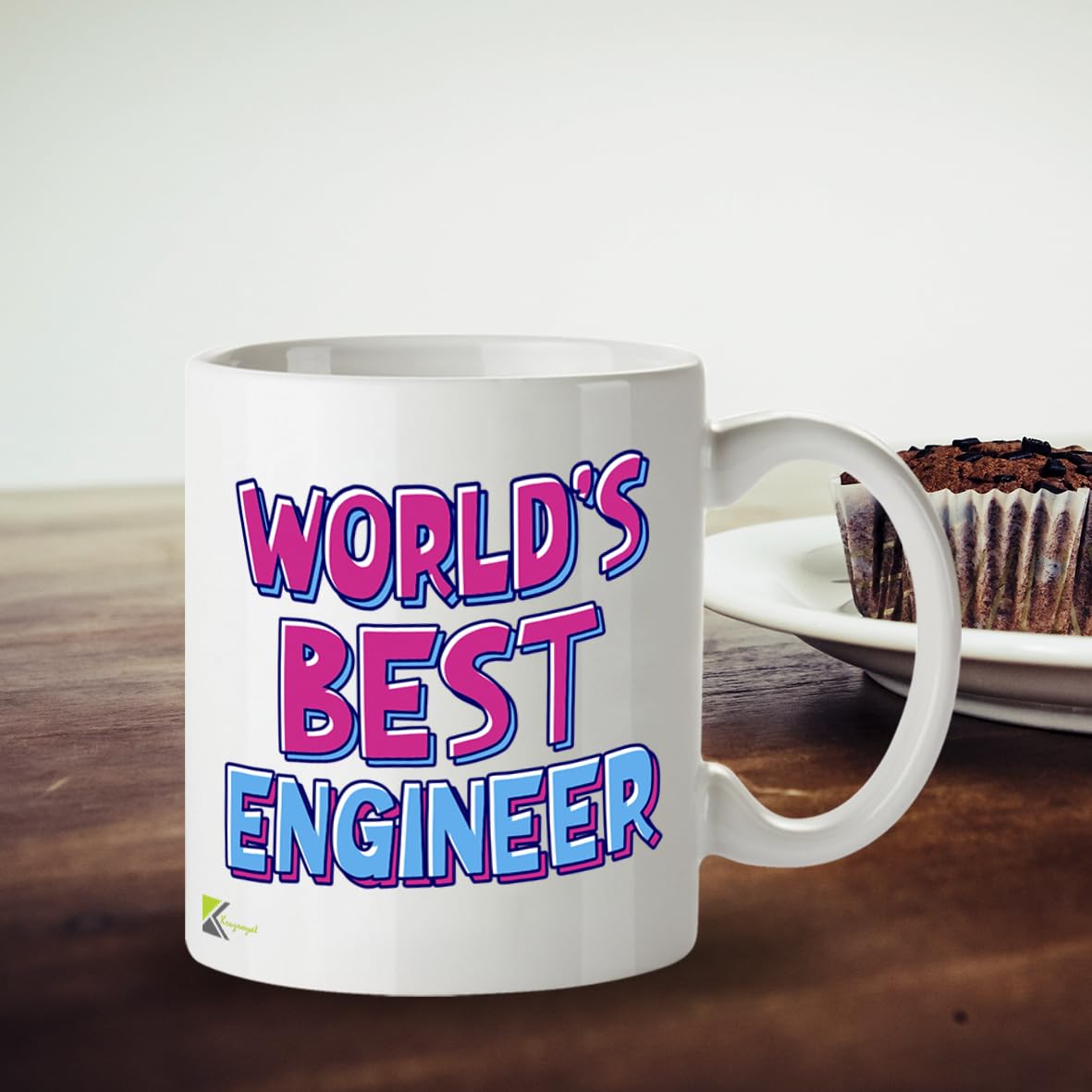 Kruzroyal DZ802 World's Best Engineer Mug - Funny Novelty Coffee Cup for Men Women - Thank You, Birthday, Gift for Engineering Student, Graduate, Professional