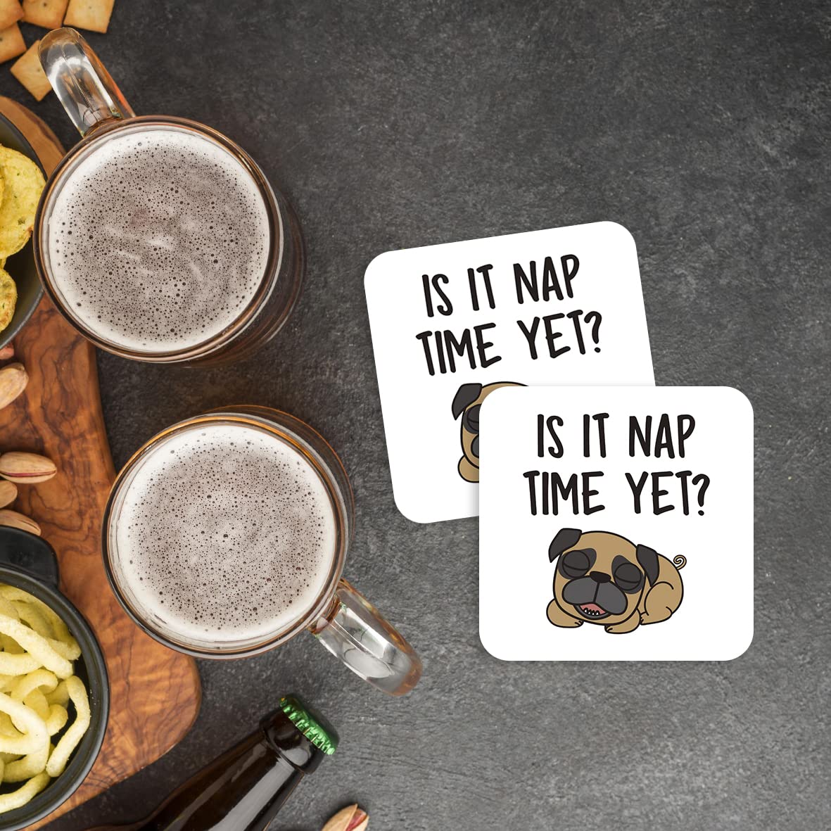 CS704 is it nap time Yet? Novelty Funny Coffee Tea Drink Gift Glossy MDF Wooden Coaster