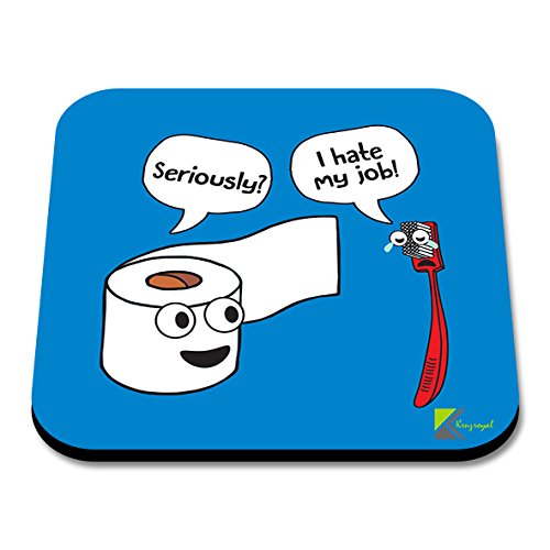 CS287 Seriously? I Hate My Job! Novelty Funny Coffee Tea Drink Gift Glossy MDF Wooden Coaster