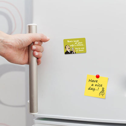 Kruzroyal FM170 Never laugh at your wife's choices.. you're one of them! Novelty Funny Gift Idea Glossy Rectangle Metal Fridge Magnet