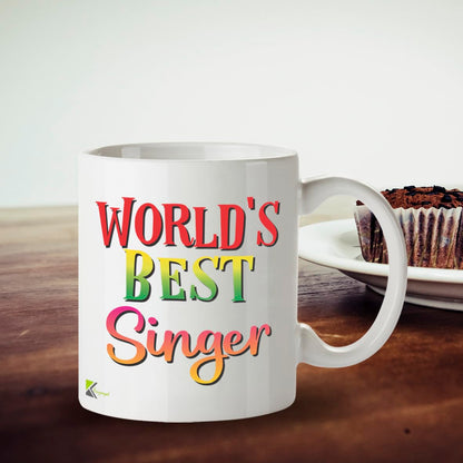 Kruzroyal DZ888 World's Best Singer 11OZ Tea/Coffee Mug Cup - Unique Coffee Cup and Gift Ideas, Singer's Mug