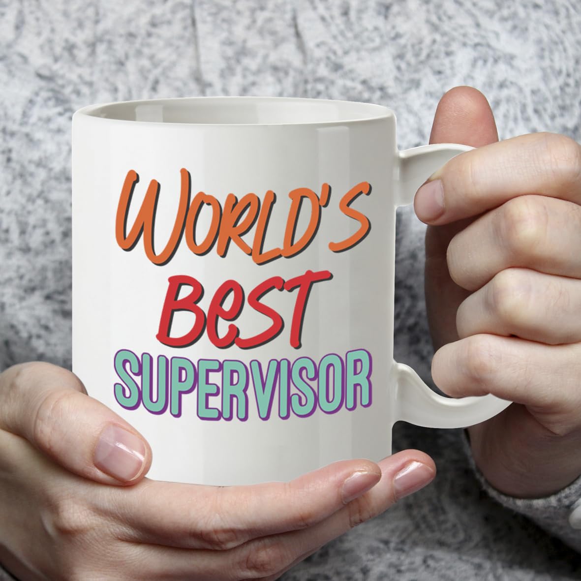 Kruzroyal DZ896 World's Best Supervisor 11OZ Tea/Coffee Mug Cup - Unique Coffee Cup and Gift Ideas, Supervisor's Mug