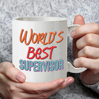 Kruzroyal DZ896 World's Best Supervisor 11OZ Tea/Coffee Mug Cup - Unique Coffee Cup and Gift Ideas, Supervisor's Mug