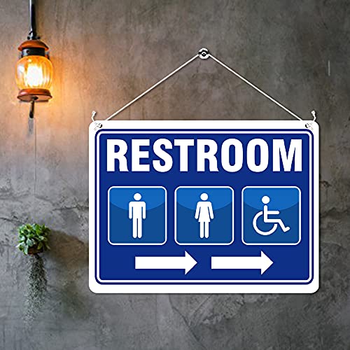 Kruzroyal MP406 Restroom Sign/Toilet sign Funny Novelty Retro Vintage Metal Wall Sign Plaque 20cm x 15cm