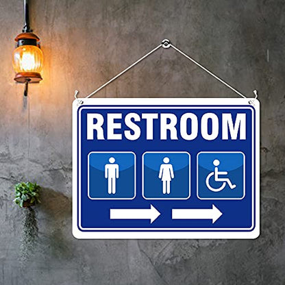 Kruzroyal MP406 Restroom Sign/Toilet sign Funny Novelty Retro Vintage Metal Wall Sign Plaque 20cm x 15cm