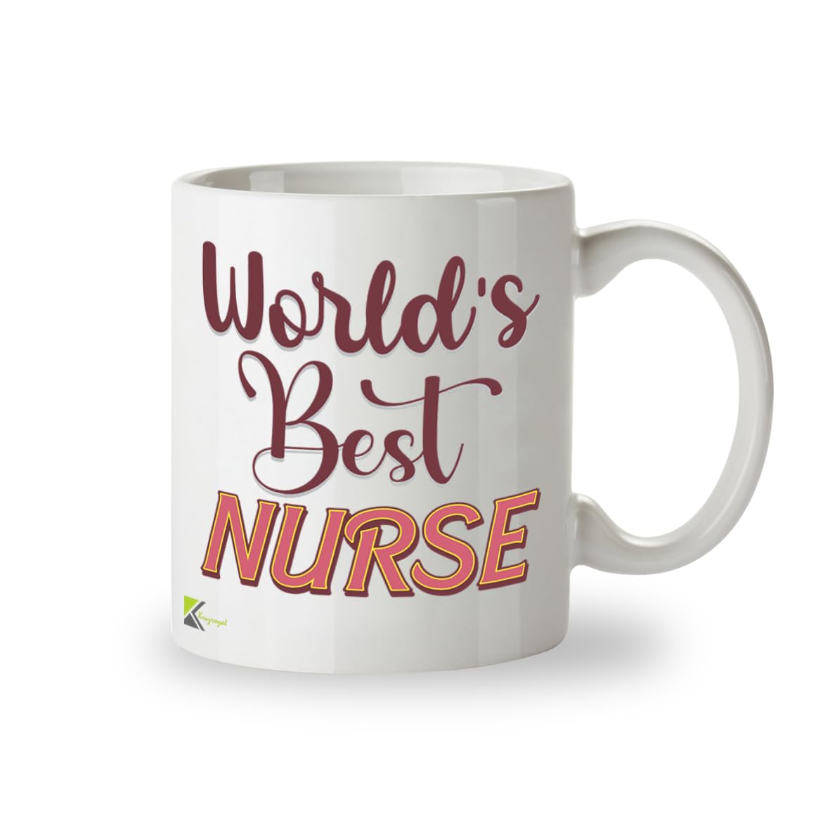 Kruzroyal DZ849 World's Best Nurse Mug 11oz - White Ceramic Cup for NHS Staff, Student, Midwife - Ideal Thank You, Graduation or Retirement Present
