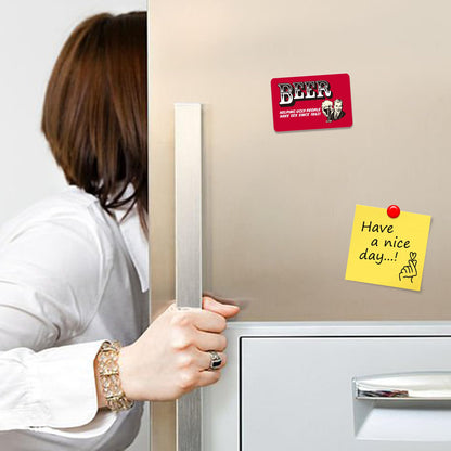 Kruzroyal FM143 BEER helping ugly people have s*x since 1862! Novelty Funny Gift Idea Glossy Rectangle Metal Fridge Magnet