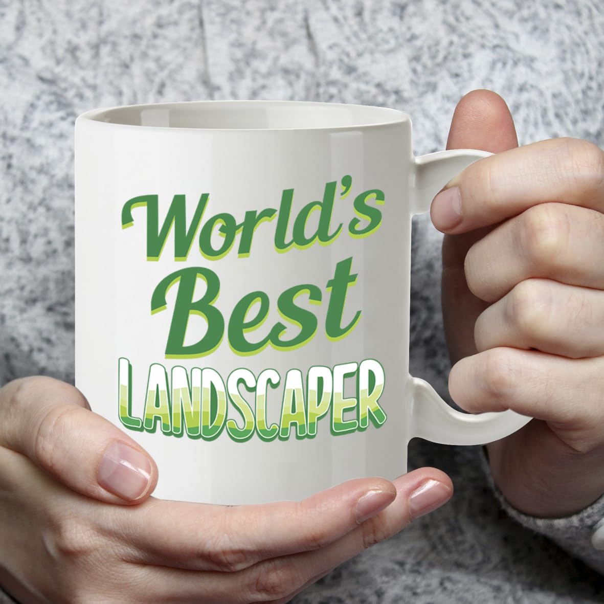 Kruzroyal DZ832 World's Best Landscaper Mug 11oz - White Ceramic Coffee & Tea Cup for Gardener, Landscape Architect - Birthday, Thank You Present