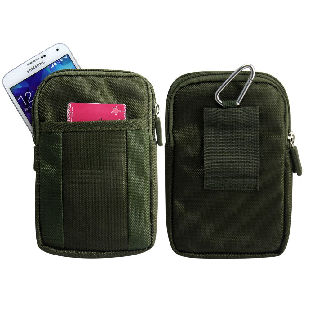 Green Universal Tactical Army Camouflage Belt Velcro Case Cover Belt Loop Hip Holster Pouch Case Mobile Phone For Nokia Lumia HTC One X Blackberry Bold Curve Q10 Z10 Apple iPhone 4 s 5 5S Samsung Galaxy S3 S2 S4