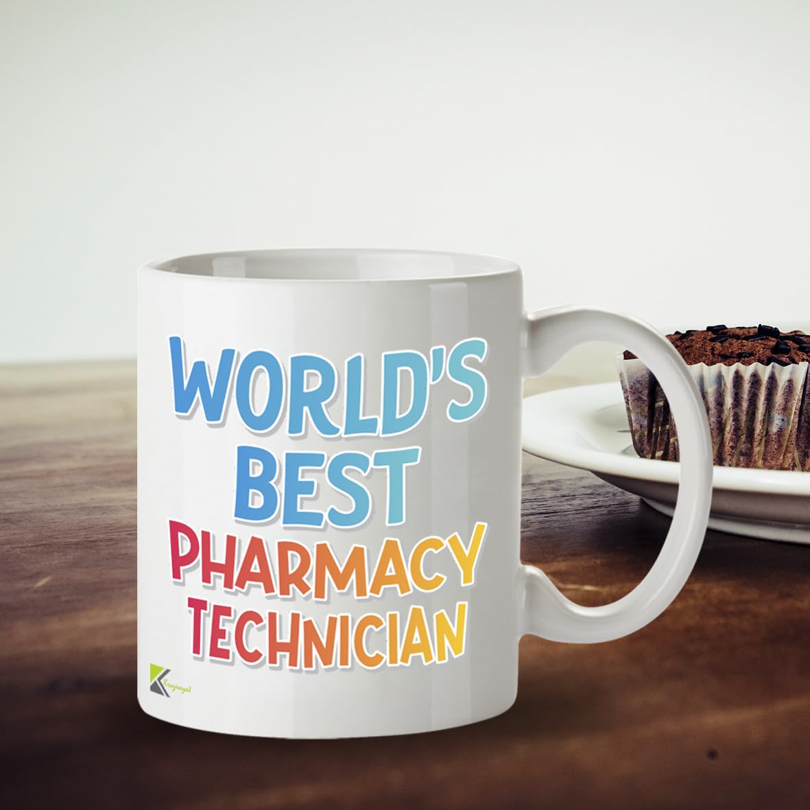 Kruzroyal DZ875 World's Best Pharmacy Technician Mug 11oz - White Ceramic Cup for Dispenser, Chemist Staff - Thank You, Leaving, Birthday Present