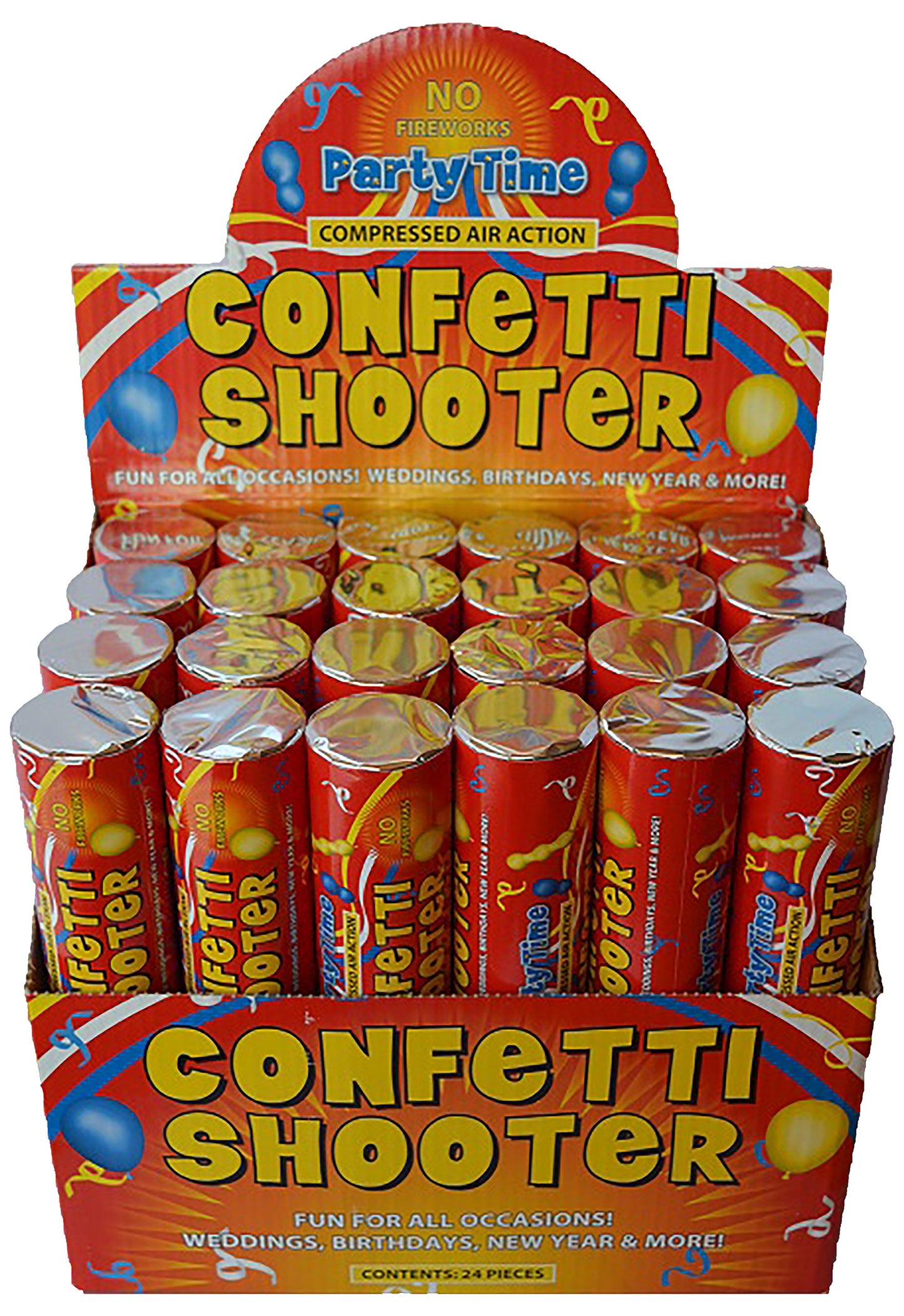 20cm Giant Confetti Shooter Party Wedding Poppers Compressed Air Cannon x24