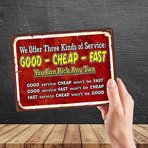 Kruzroyal MP423 We offer three kinds of service : Good - Cheap - Fast Funny Novelty Retro Vintage Metal Wall Sign Plaque 20cm x 15cm
