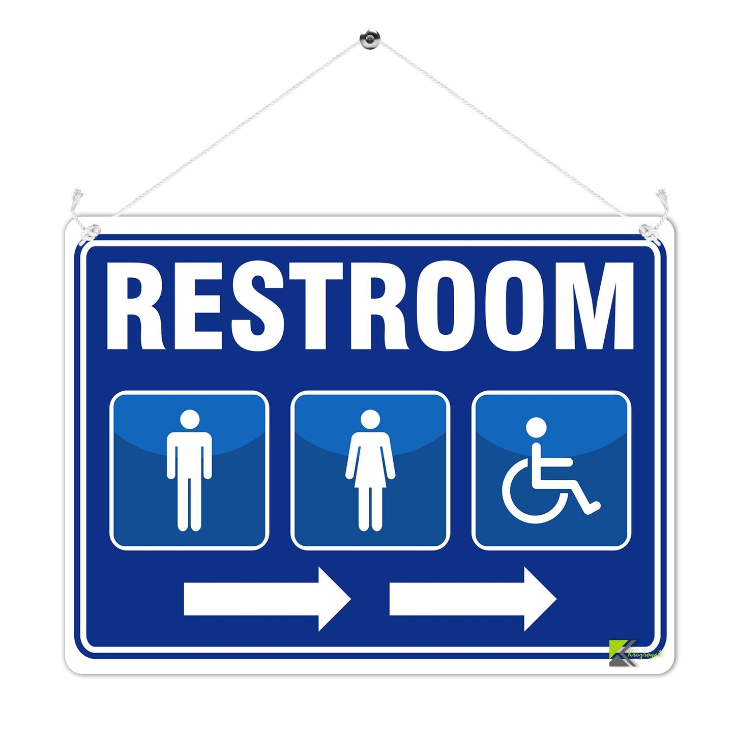 Kruzroyal MP406 Restroom Sign/Toilet sign Funny Novelty Retro Vintage Metal Wall Sign Plaque 20cm x 15cm