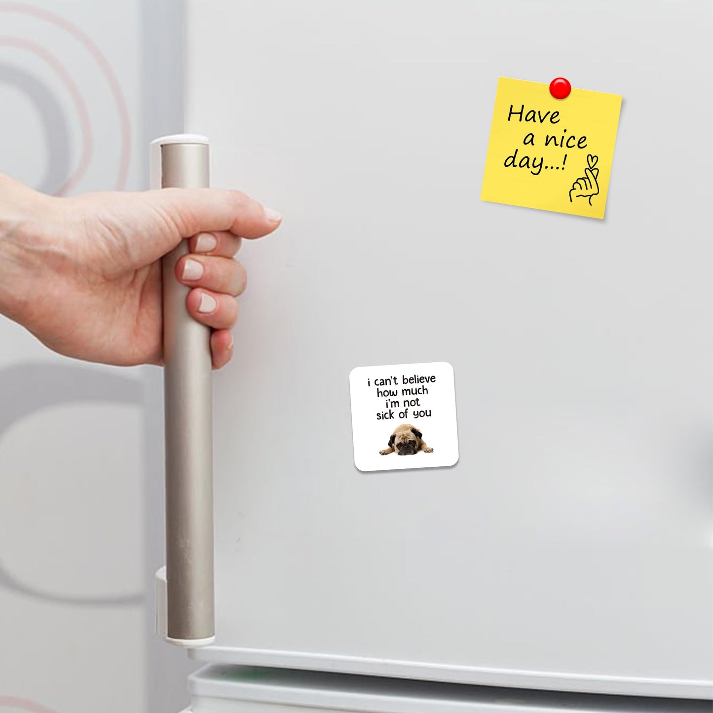 FM041 I can explain it to you but i can't understand it for you Novelty Funny Idea Glossy Metal Square Fridge Magnet