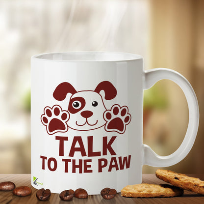 Kruzroyal DZ495 Talk to The paw Funny Novelty Great Gift Idea Coffee Tea Mug