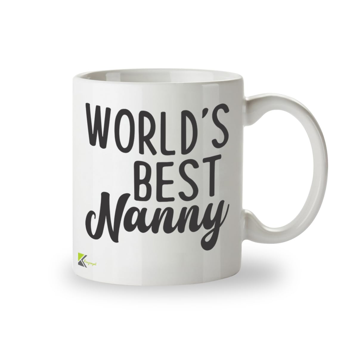 Kruzroyal DZ837 World's Best Nanny Mug 11oz - White Ceramic Coffee & Tea Cup for Childminder, Carer - Ideal Birthday, Thank You or Leaving Present