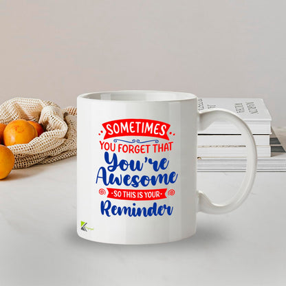 Kruzroyal You're Awesome Mug - Motivational Coffee Cup - Inspirational Appreciation Gift for Men, Women, Boss, Colleague - 11oz Ceramic - Thank You, Work Anniversary, Birthday Gift
