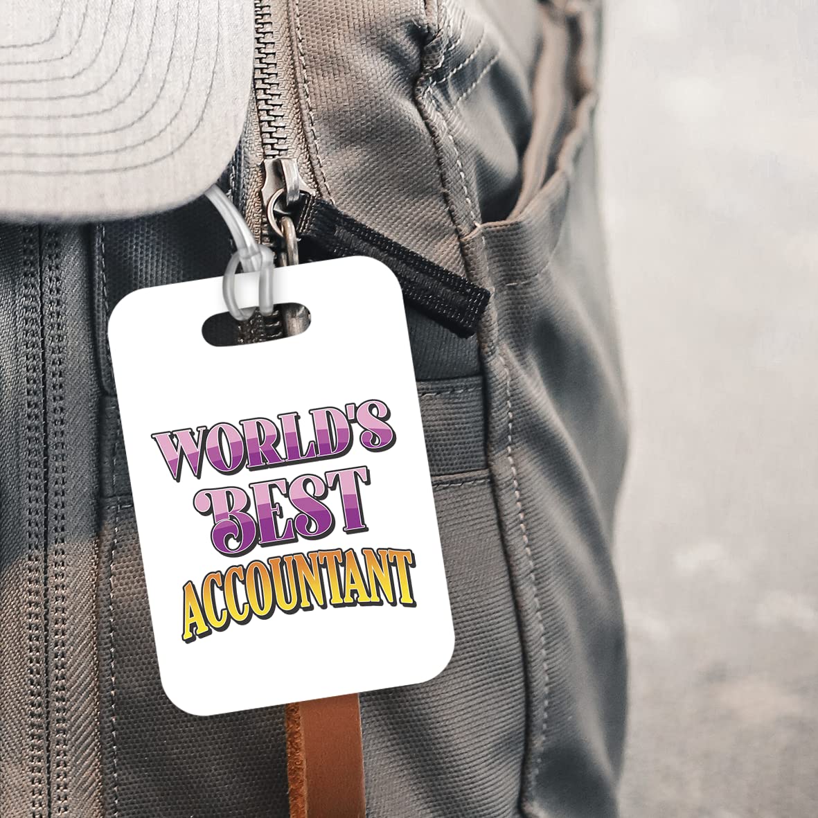 LT451 World's Best Accountant Novelty Funny Unique Designer Gift, Suitcase, Glossy Plastic Luggage Tag for Midwife