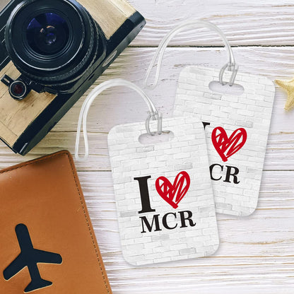 LT245 I Love MCR Novelty Funny Unique Designer Gift Glossy Plastic Suitcase Luggage Tag