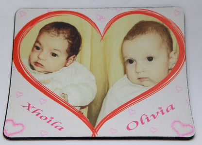 PERSONALISED PHOTO PRINTED FABRIC MOUSEMAT SUPERB GIFT & FOR YOUR HOME