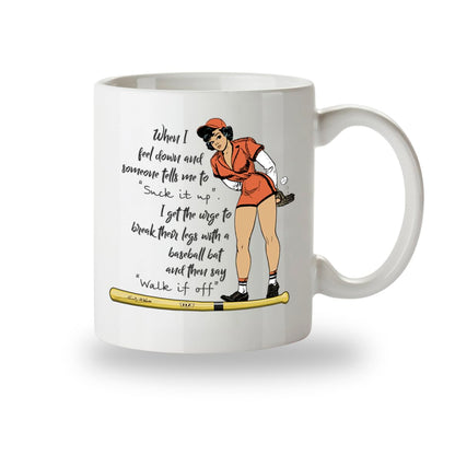 Kruzroyal Funny Sarcastic Mug, Walk It Off Novelty Coffee Cup, Gag Gift for Women, Friends, and Colleagues