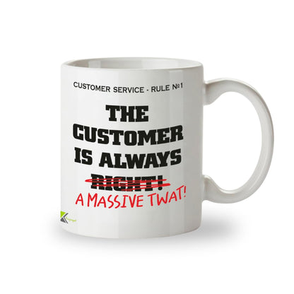 Kruzroyal Funny Customer Service Mug, Novelty Coffee Cup, Gift for Colleague, Coworker