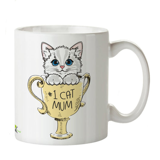 Kruzroyal DZ344#1 cat Mum Funny Novelty Great Gift Idea Coffee Tea Mug