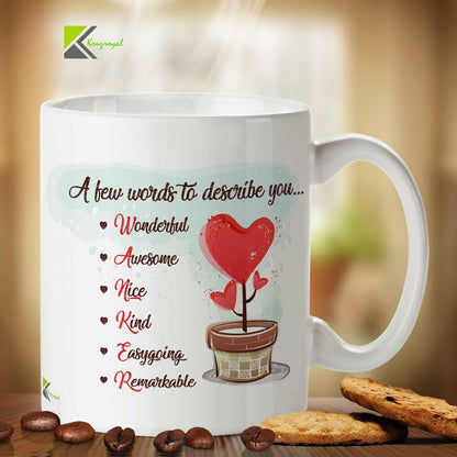 Kruzroyal Rude Prank Mug, Hidden Acrostic Poem Spells W*nker, Funny Offensive Gift for Best Friend, Brother or Colleague, White Ceramic, 11 oz