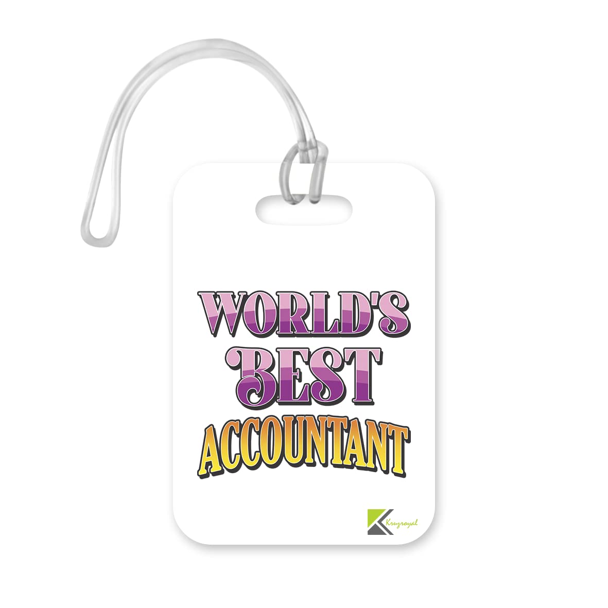 LT451 World's Best Accountant Novelty Funny Unique Designer Gift, Suitcase, Glossy Plastic Luggage Tag for Midwife